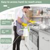 COSTWAY Handheld Multipurpose Steam Cleaner, with 300ml (10.2oz) Water Tank, Extended Hose & Extra-long Cord, Portable Heavy Duty Steamer for Garment, Windows, Tires, 10 Piece Accessory Set (Green) view 2