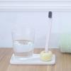 YUANstore Novel Donut Ceramic Toothbrush Holder Base Frame Storage Rack Bathroom Shower Tooth Brush Stand Shelf view 2