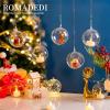 20 Pcs Hanging Tealight Holders Globes: Romadedi Fillable Acrylic Bulk Hanging Tea Light Ball, Bulb 3.15'' Ornaments Fillable for Party Wedding Centerpiece Christmas Home Decorations DIY view 4