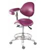 OUBO Deluxe Mobile Saddle Chair PU Leather Assistant Doctor Stools with Adjustable Footring and Heavy Base view 1
