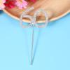 ABOOFAN Rhinestone 60Th Cake Topper Heart-Shaped Insert Silver Alloy Number 60 Decoration for Birthday Anniversary Party 4.7 Inch view 4