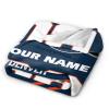 JCETUNO City Custom Football Blanket with Name Number, DIY Football Blanket Personalized Flannel Throw Blankets for Birthday Christmas Football Sports Fan Gifts, Denver, W50 xL60 view 2