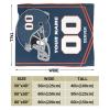 JCETUNO City Custom Football Blanket with Name Number, DIY Football Blanket Personalized Flannel Throw Blankets for Birthday Christmas Football Sports Fan Gifts, Denver, W50 xL60 view 3
