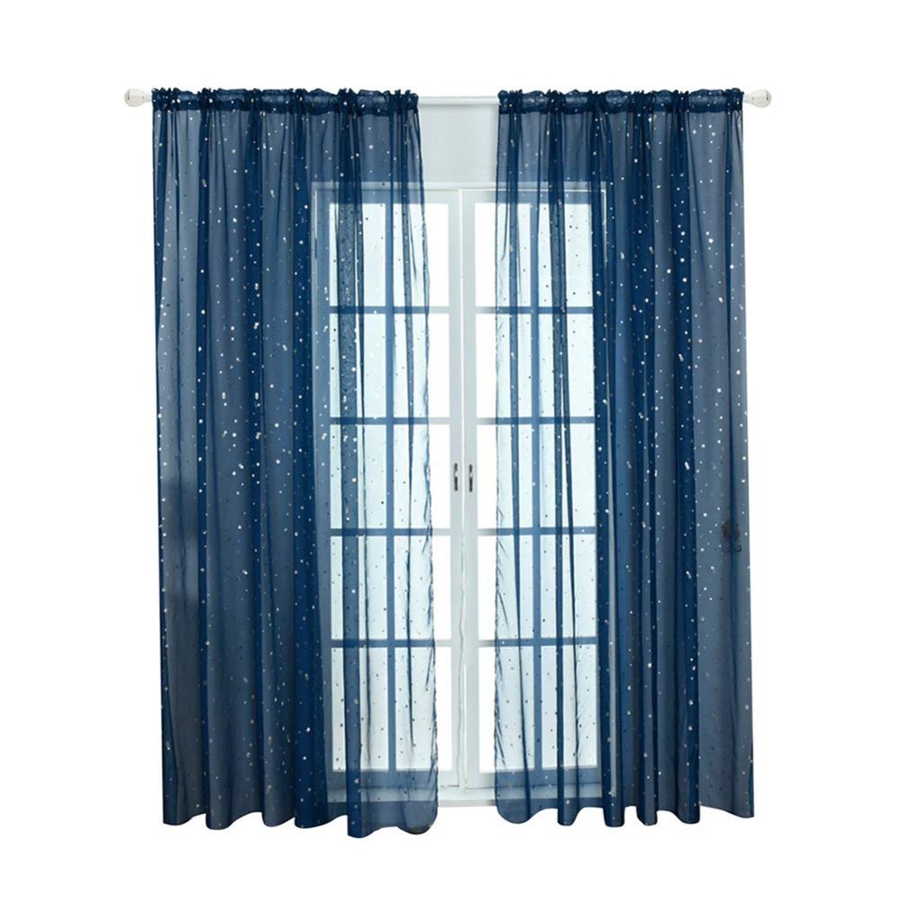 Homoyoyo Rod Drapes White Sheer Curtains Sheer Voile See Through Window Curtain Sheer Curtains 78 inch Length Small Window Tulle Curtain Household Single Sided Girl