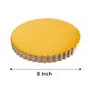 25-Pack 8 inch Sturdy Round Cake Boards,Small Gold Cake Circles Plate Cardboard Scalloped Base,Pack of 25 view 2