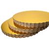 25-Pack 8 inch Sturdy Round Cake Boards,Small Gold Cake Circles Plate Cardboard Scalloped Base,Pack of 25 view 3