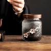 4.7inch Glass Tea Sealed Storage Jar Hammer Pattern Portable Tea Caddy Kung Fu Tea Set view 3