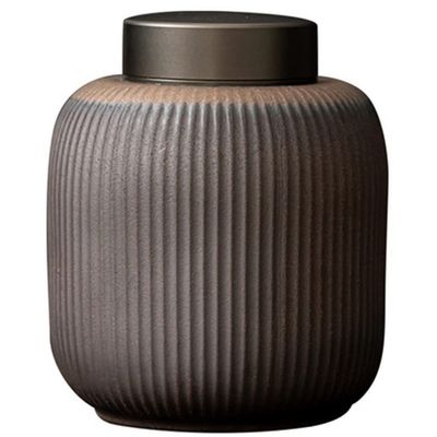 4.9inch Pottery Tea Caddy Household Retro Tea Sealed Jar Tea Box Kung Fu Tea Set
