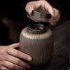 4.9inch Pottery Tea Caddy Household Retro Tea Sealed Jar Tea Box Kung Fu Tea Set view 3