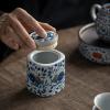 3inch Ceramic Portable Sealed Tea Caddy Retro Tea Set Storage Tea Jar Tea Ceremony view 3