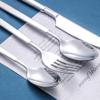 32-Piece Silverware Set for 8, Stainless Steel Flatware Cutlery Tableware for Home, Modern Ergonomic Eating Utesils, Mirror Polished, Dishwasher Safe view 4