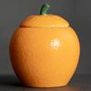 3.3inch Creative Orange Shape Tea Jar Ceramic Household Storage Tea Caddy Tea Set view 1