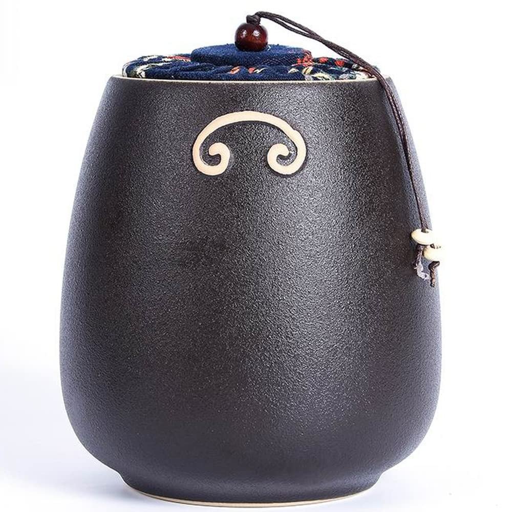 4.3inch Chinese Coarse Pottery Tea Jar Sealed Tea Caddy Kung Fu Tea Set Tea Ceremony