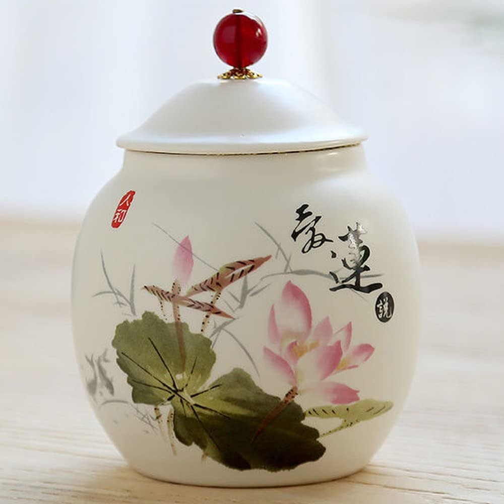 5.1inch Ceramic Tea Sealed Jar Tea Storage Tea Caddy Travel Storage Tea Box Tea Set