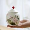 5.1inch Ceramic Tea Sealed Jar Tea Storage Tea Caddy Travel Storage Tea Box Tea Set view 3