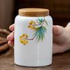 3.4inch Household Tea Caddy Ceramic Puer Tea Sealed Jar Portable Hand Painted Storage Tank view 4