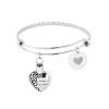 CCZUL 1.5mm*60mm High Polished Never Fade Stainless Steel Adjustable/Expandable Twisted Wire Bangles Cremation Bracelets view 1