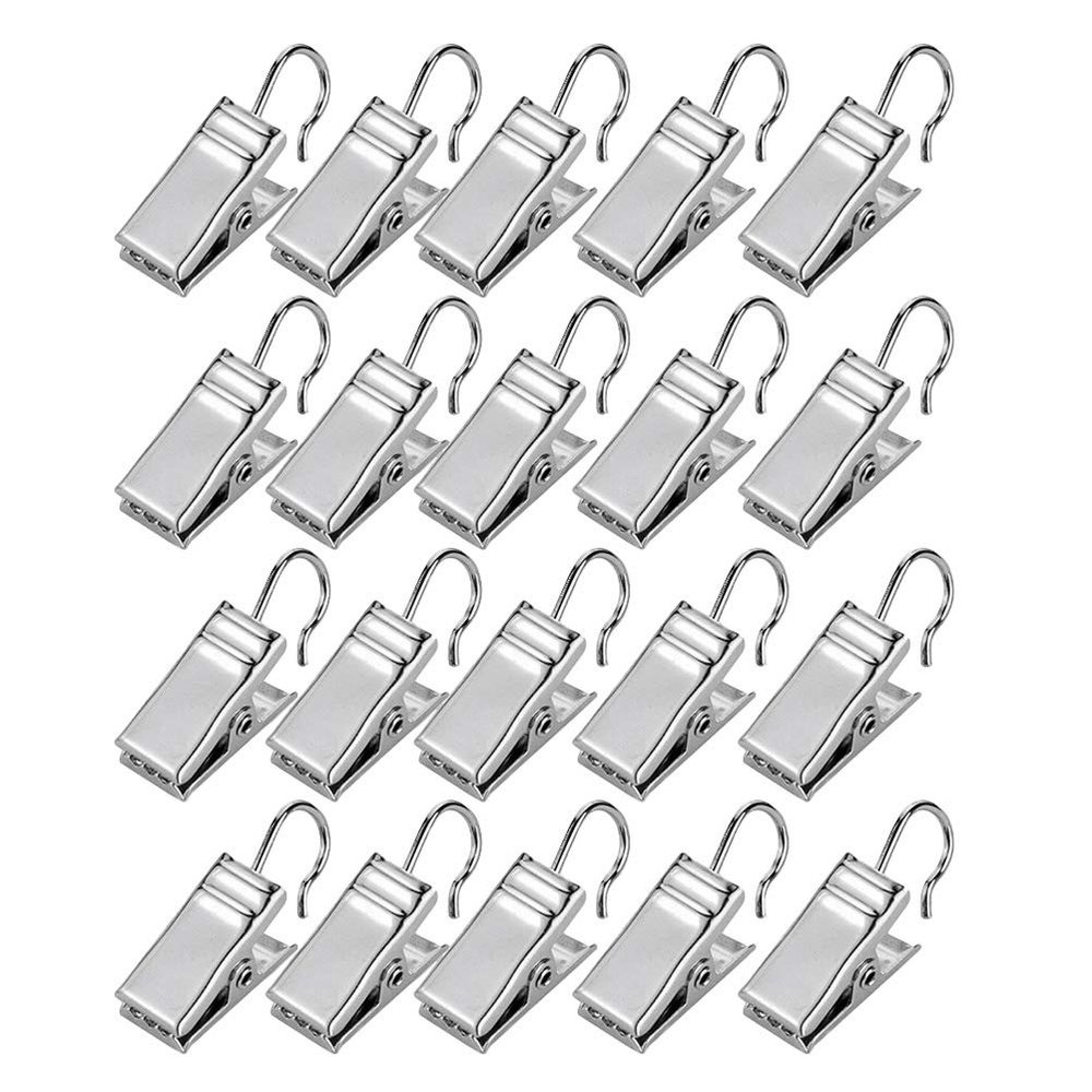 120 Pcs Curtain Clips Lights Hanger Curtain Hooks Metal Clips Wire Holder Shower Clips