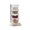 Froiny 4 Layer Rotary Seasoning Box Kitchen Condiment Storage Container Cruet with Cover and Spoon for Pepper Salt Sugar Spice Jar Rack view 1