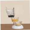 Froiny 4 Layer Rotary Seasoning Box Kitchen Condiment Storage Container Cruet with Cover and Spoon for Pepper Salt Sugar Spice Jar Rack view 2