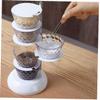 Froiny 4 Layer Rotary Seasoning Box Kitchen Condiment Storage Container Cruet with Cover and Spoon for Pepper Salt Sugar Spice Jar Rack view 4