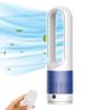 SABYDICAR Bladeless Tower Fan Floor Fans Electric Table Cooling Fan Remote Household Tower Fans,8 Speeds Standing Fan,Smart Timer Oscillating Fan (Blue, 18inch-cold) view 1