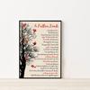 RCVTVPV A Limb Has Fallen From Our Family Tree Wall Art Memorial Poem Poster Cardinal Canvas Wall Art For Home Office Framed Ready to Hang 16"x24" view 2
