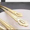 IKXO Silverware Set for 6 Flatware Set 18/10 Stainless Steel Royal Luxury Antique Style Cutlery Set Mirror Polished with 24 Pieces for Home Kitchen Party Restaurant view 2