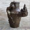 EUROPEAN BRONZE Classic Artwork FIRE Dance VASE by Chalon French Artist Sculpture Statue Nude Gift Deal Handmade Art view 2
