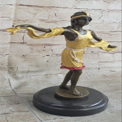 EUROPEAN BRONZE 100% Solid Bronze Sculpture After Claude Mirval Lost Wax Method