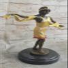 EUROPEAN BRONZE 100% Solid Bronze Sculpture After Claude Mirval Lost Wax Method view 1