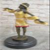 EUROPEAN BRONZE 100% Solid Bronze Sculpture After Claude Mirval Lost Wax Method view 2