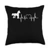 99 Gifts Chinese Crested Love Chinese Crested Dog Heartbeat Throw Pillow, 18x18, Multicolor view 1