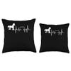 99 Gifts Chinese Crested Love Chinese Crested Dog Heartbeat Throw Pillow, 18x18, Multicolor view 3