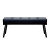 WO Home Furniture Highland Tuffed Velvet Upholstered Bench, Velvet Navy Blue view 1