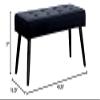 WO Home Furniture Highland Tuffed Velvet Upholstered Bench, Velvet Navy Blue view 2