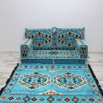 arabicsofa Single Sofa Set, Set, Arabic Majlis, Moroccan Sofas, Ottoman Couches, Corner Sofa, Modular Sofa, Cozy Sofa (Sofa + Rug)