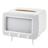 apott Retro TV Tissue Box Facial Dispenser Cover Holder with Phone Stand Innovative Table Centerpiece for Bedroom Home Office Grey view 1