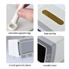 apott Retro TV Tissue Box Facial Dispenser Cover Holder with Phone Stand Innovative Table Centerpiece for Bedroom Home Office Grey view 2