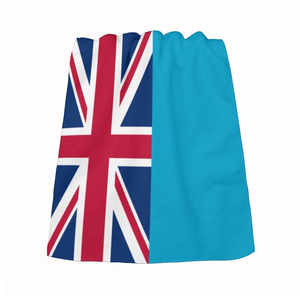 Zoopasa Tuvalu Flag Hand Towels for Aldult and Children Small Bath Towels Soft Guest Face Towel Bathroom Fingertip Towels Thin Kitchen Tea Dish Towels 14x28 in