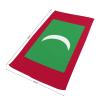 Zoopasa Maldives Flag Hand Towels for Aldult and Children Small Bath Towels Soft Guest Face Towel Bathroom Fingertip Towels Thin Kitchen Tea Dish Towels 14x28 in view 2