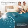Waterproof Blanket Large  Soft and Cozy Leakproof Waterproof Throw Blanket Against Accidents, Water Proof & Stain Resistant Easy to Clean Throw Blanket Cover, Reversible Blue/Beige 80x90 view 2