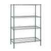 Quantum Storage Systems WR74-2154P Wire Shelving Starter Kit, 54" W x 21" D x 74" H, 600 lbs Capacity, Carbon Steel, Epoxy Coated, Green, NSF view 1