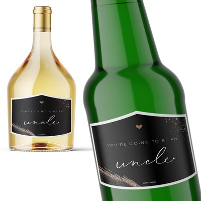 JoliCoon Pregnancy Announcement Wine Label, You're Going to Be an Uncle