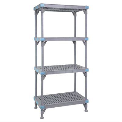 Quantum Storage Systems QP183662VS-4 Millenia Shelving Unit, 36" W x 18" D x 62" H, 2000 lbs Capacity, Polypropylene/ABS, Gray, NSF