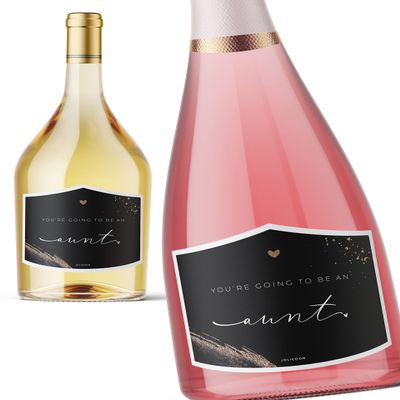 JoliCoon Pregnancy Announcement Wine Label, You're Going to Be an Aunt
