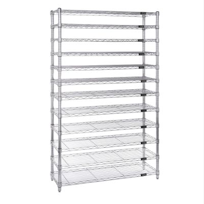 Quantum Storage Systems WR74-2448-110105RD Wire Heavy Duty 12 Shelves 110 Economy Red Bins 74" H x 48" W x 24" D