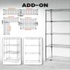 Quantum Storage Systems WR74-3648BK-5 Wire Shelving Starter Kit, 48" W x 36" D x 74" H, 600 lbs Capacity, Carbon Steel, Epoxy Coated, Black, NSF view 3