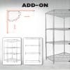 Quantum Storage Systems WR54-1836CRNP Wire Shelving, Carbon Steel, Epoxy Coated, Green, NSF view 3
