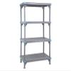 Quantum Storage Systems QP243050SS-4 Millenia Shelving Unit, 30" W x 24" D x 50" H, 2000 lbs Capacity, Polypropylene/ABS, Gray, NSF view 1
